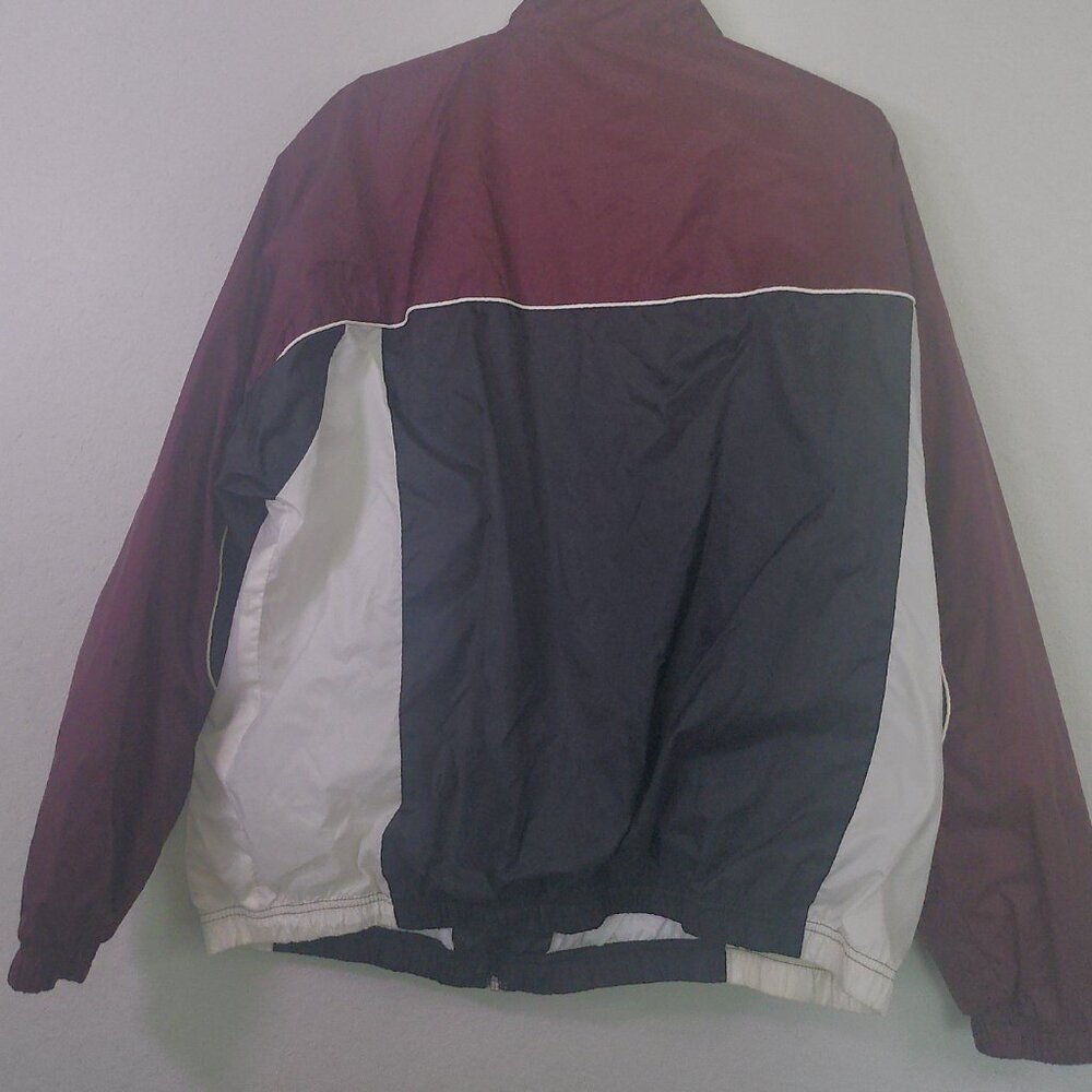 Vintage Cheetah Jacket Unisex M 80s 90s Colorblock Retro Windbreaker - Picture 8 of 11